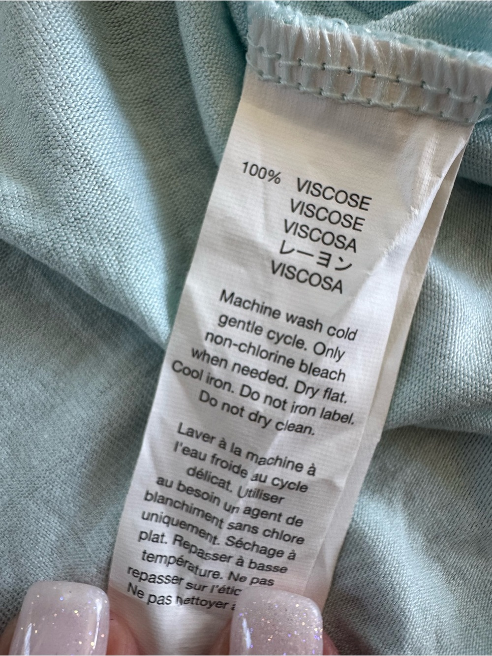 GAP Light Blue Scoop Neck Short Sleeve Tee - Picture 4 of 4